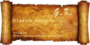 Gladics Katalin névjegykártya